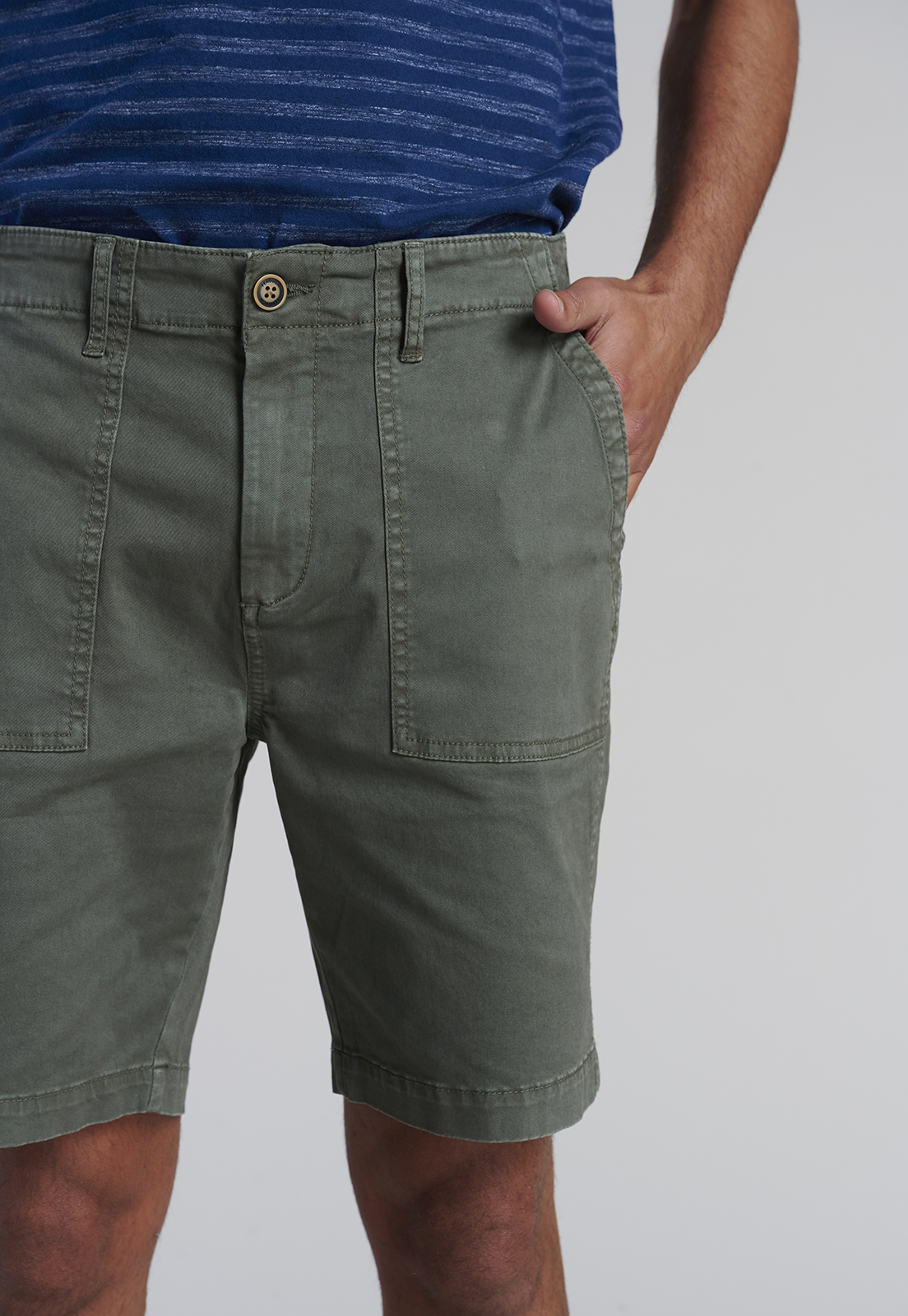 BERMUDA ALGODÓN HOMBRE FEROUCH VERDE 251307Y0042 BOSTON F MILITARY - 3