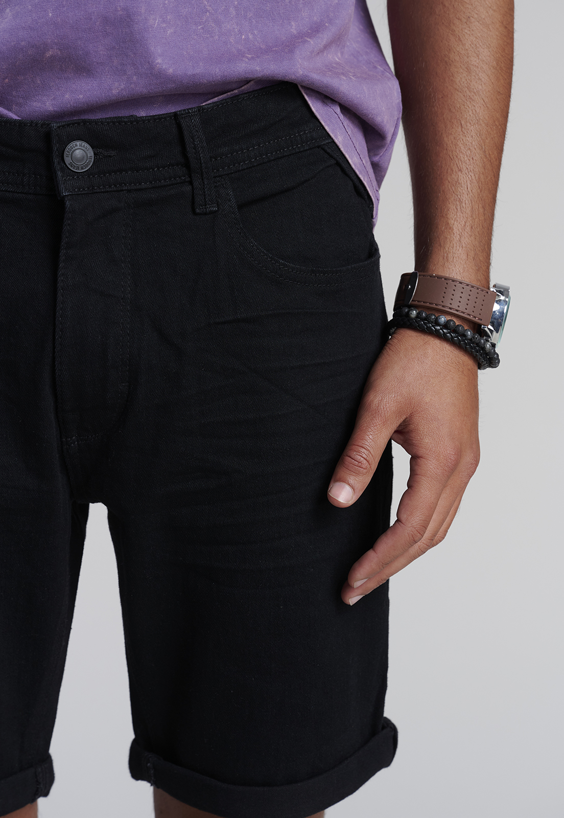 BERMUDA ALGODÓN HOMBRE FEROUCH BLACK 257405Y0016 EDMOND FJ - 3