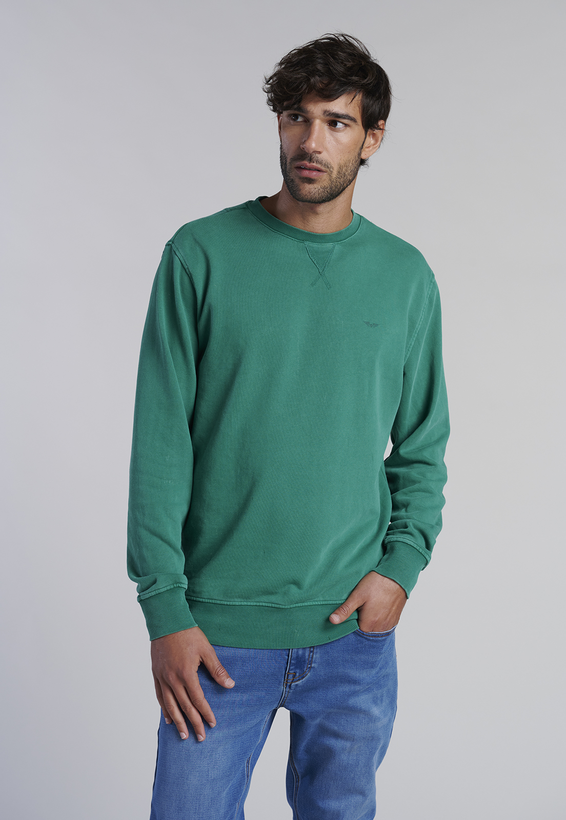POLERON CREW NECK ANAHEIM GREEN - 1
