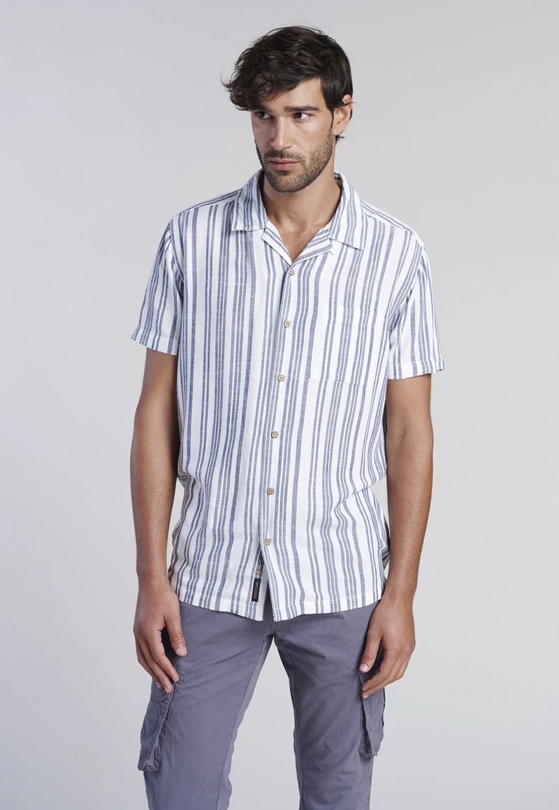 CAMISA LISTADA SPORT FJ INDIGO - 1