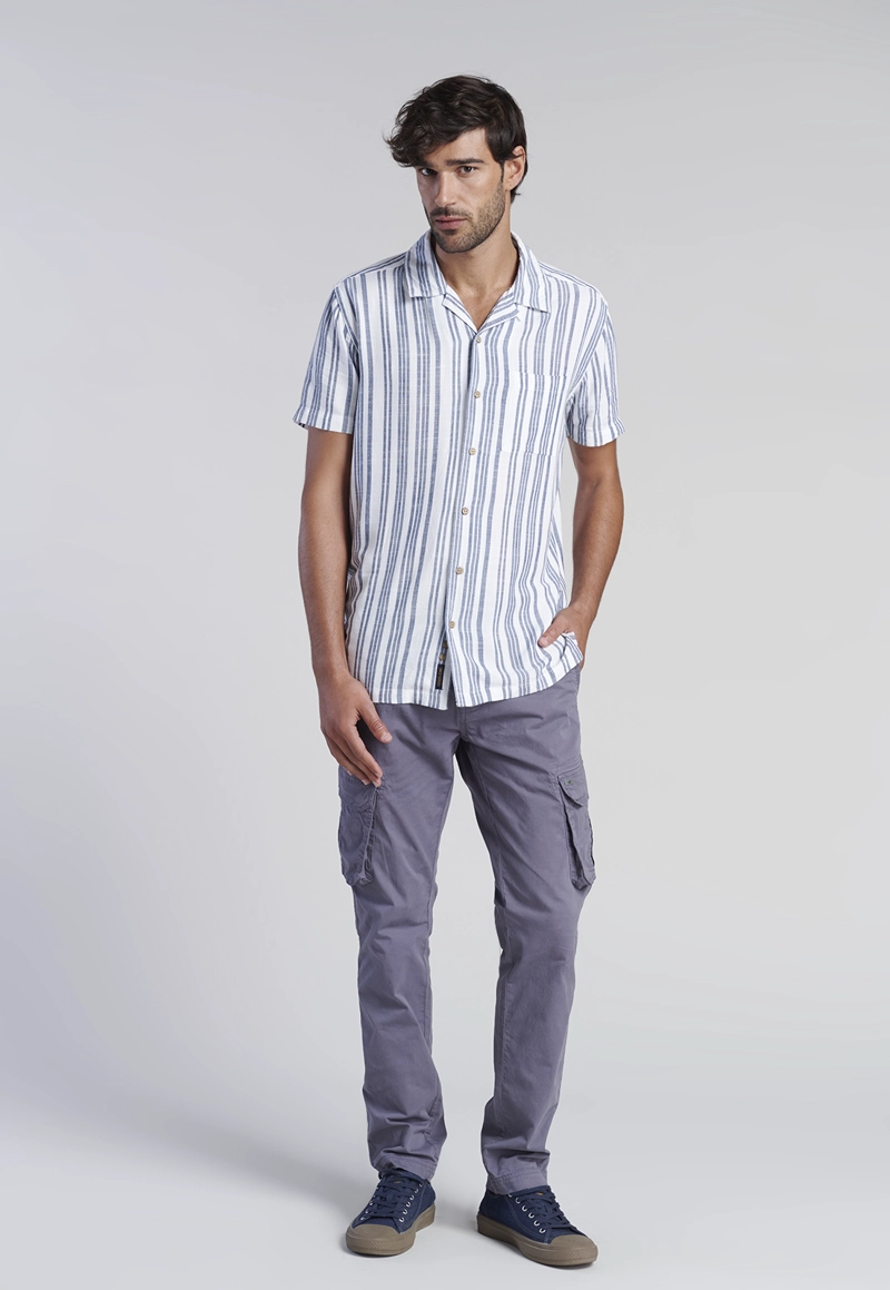 CAMISA LISTADA SPORT FJ INDIGO - 2