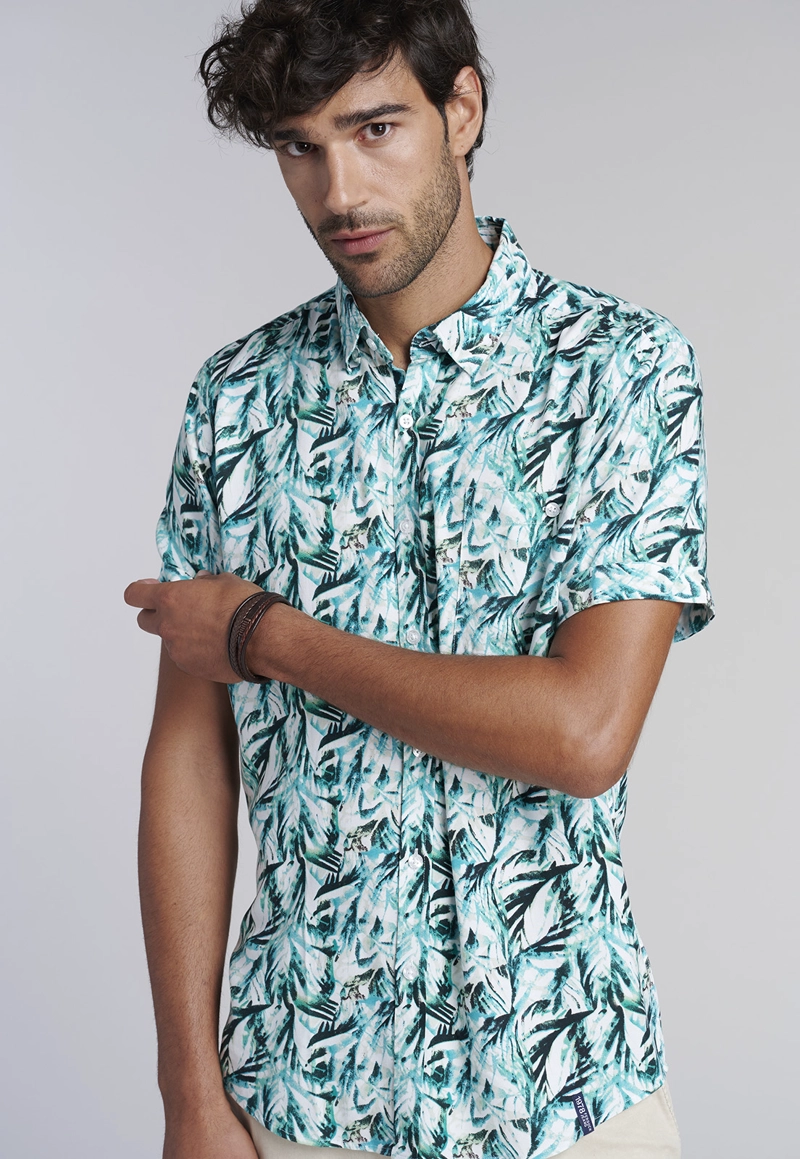 CAMISA ESTAMPADA HOJAS  FJ RIVER - 5