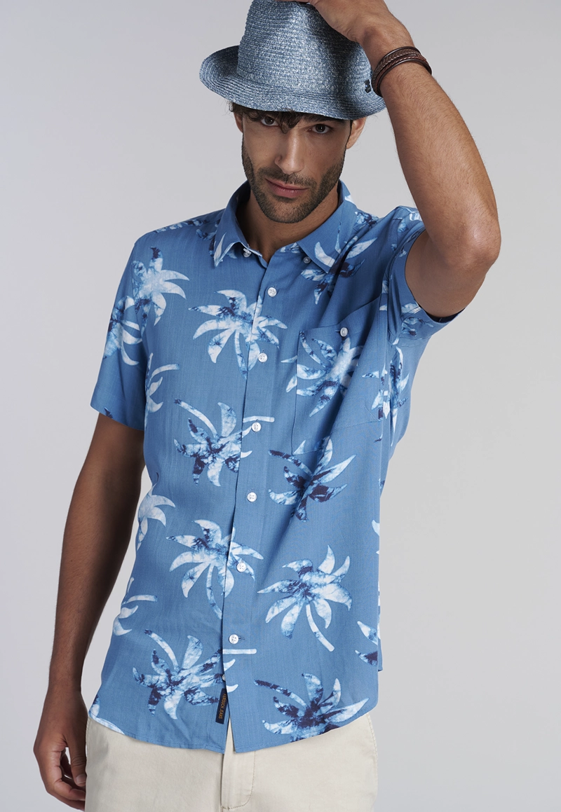 CAMISA ESTAMPADA BRISTOL FJ INDIGO - 5