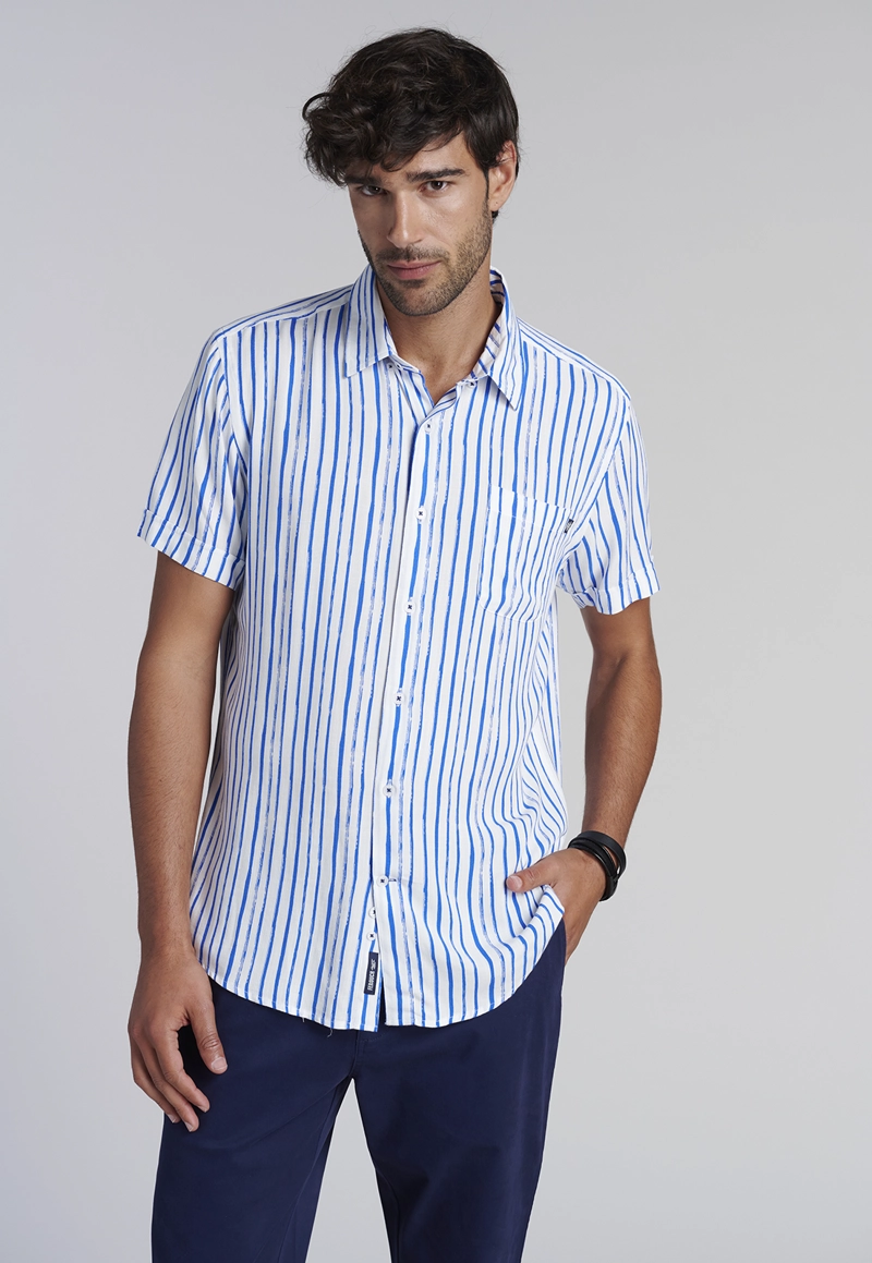 CAMISA LISTADA DALLAS  F BLUE - 1