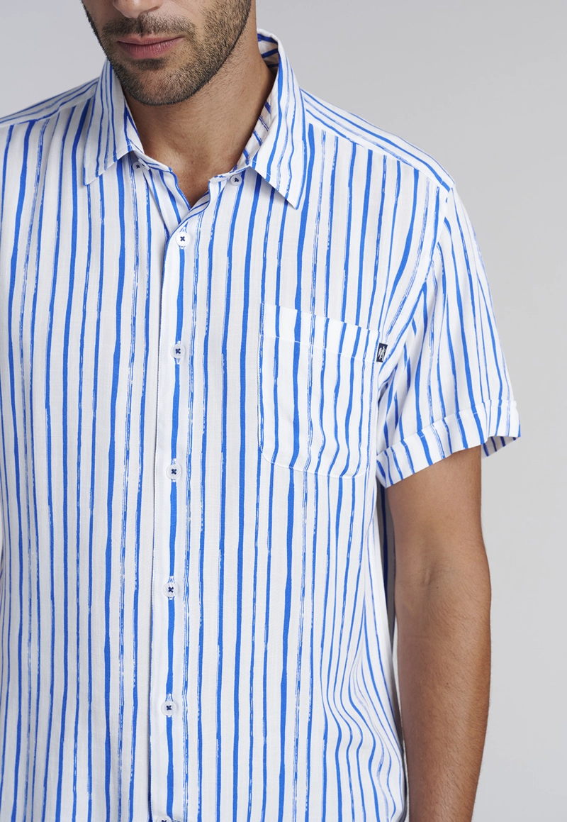 CAMISA LISTADA DALLAS  F BLUE - 3
