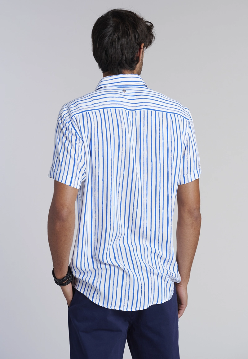 CAMISA LISTADA DALLAS  F BLUE - 4
