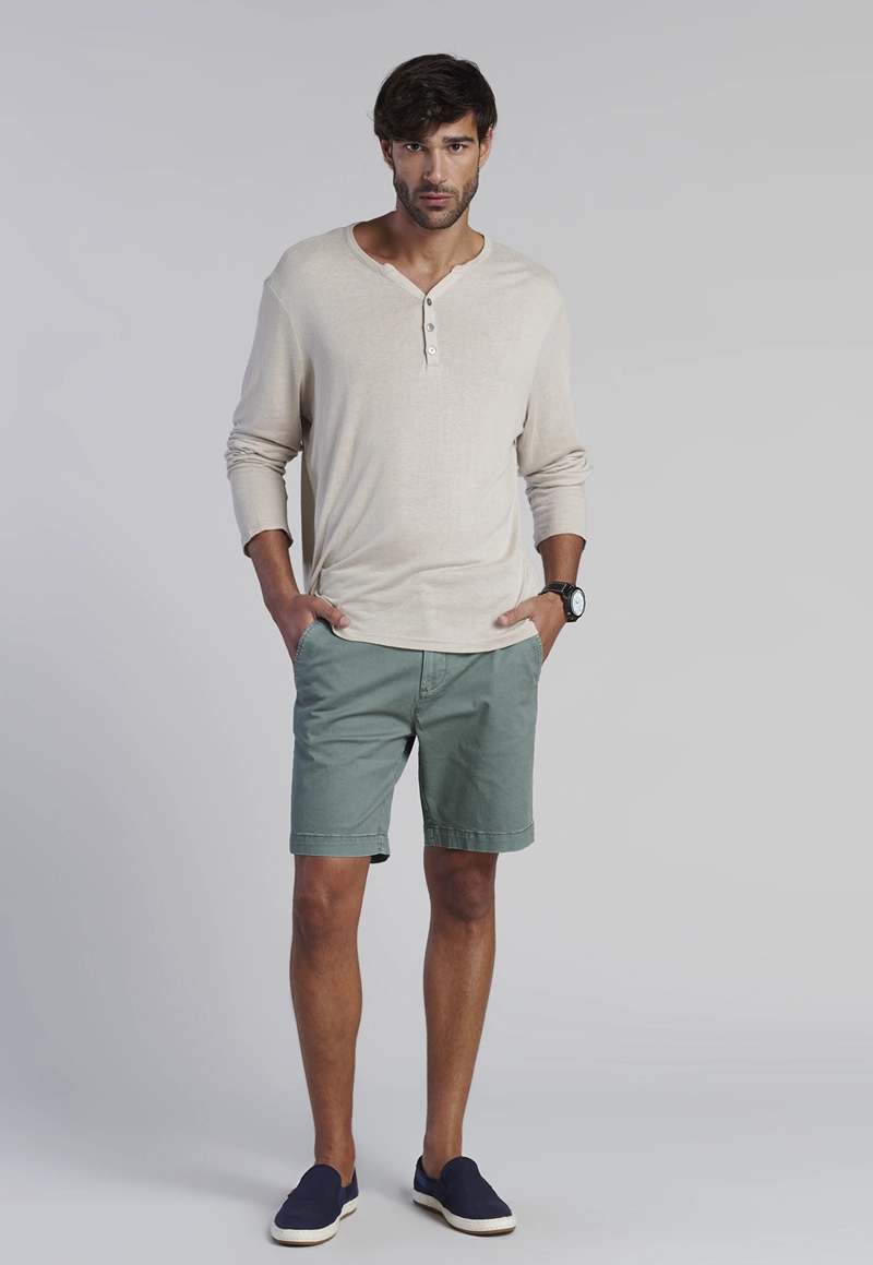 POLERA ML HENLEY NEW JERSEY SAND - 2