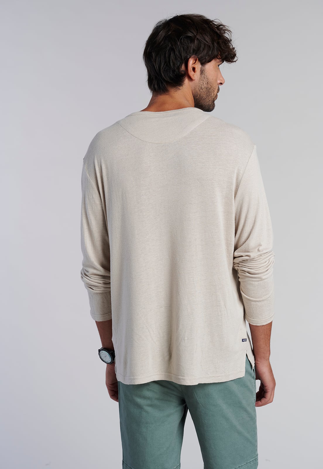 POLERA ML HENLEY NEW JERSEY SAND - 4
