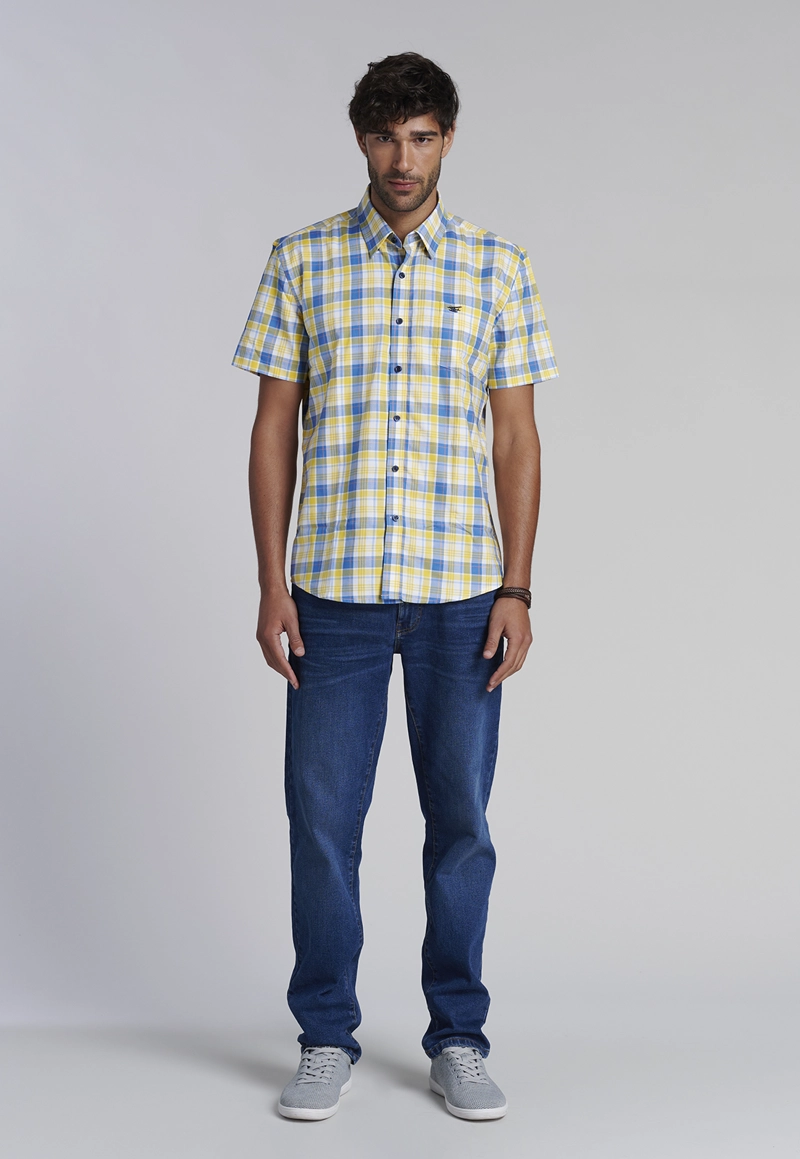 CAMISA CHECKERED BOSTON  F YELLOW - 2