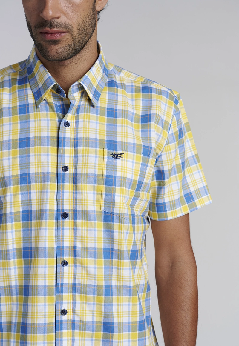 CAMISA CHECKERED BOSTON  F YELLOW - 3