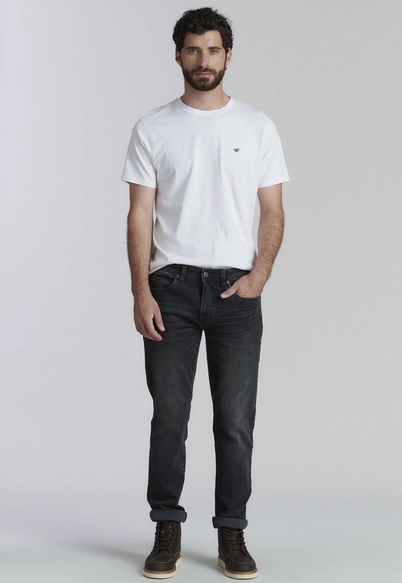 JEANS ALGODÓN HOMBRE FEROUCH GRIS BÁSICO BRISTOL FJS GREY - 2