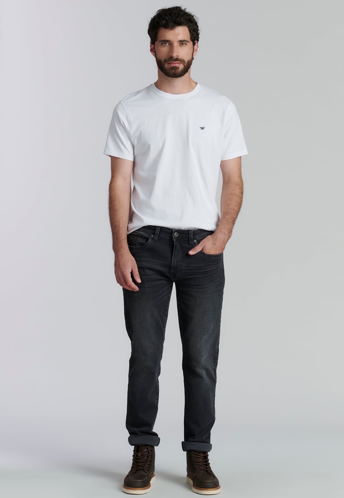 JEANS ALGODÓN HOMBRE FEROUCH GRIS BÁSICO BRISTOL FJS GREY - 2
