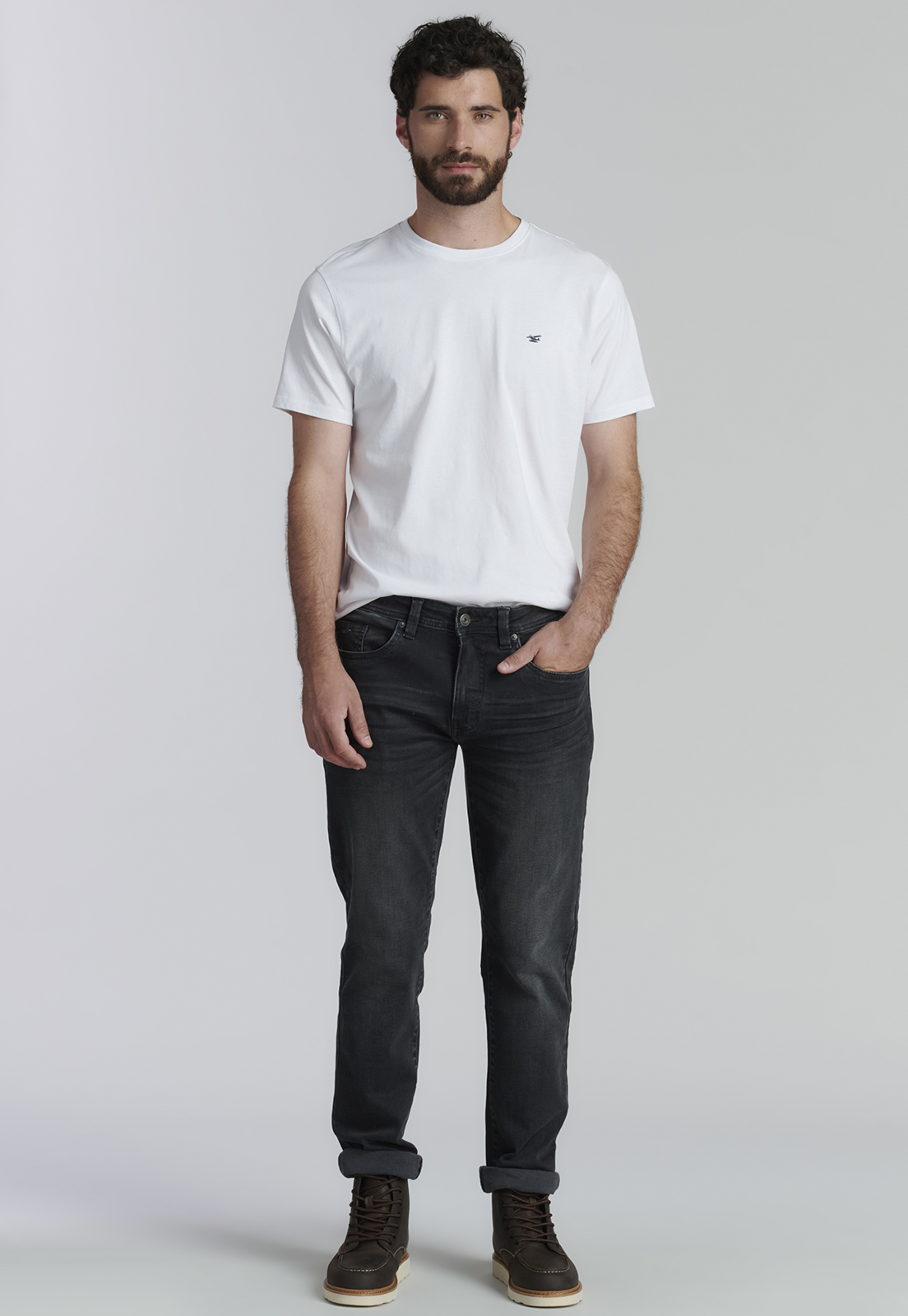 JEANS ALGODÓN HOMBRE FEROUCH GRIS BÁSICO BRISTOL FJS GREY - 2