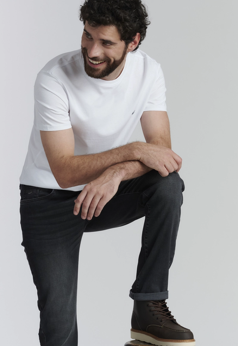 JEANS ALGODÓN HOMBRE FEROUCH GRIS BÁSICO BRISTOL FJS GREY - 5