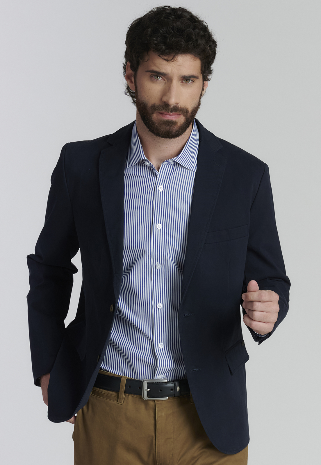 BLAZER ALGODÓN HOMBRE FEROUCH AZUL STANFORD F SMART CASUAL - 1
