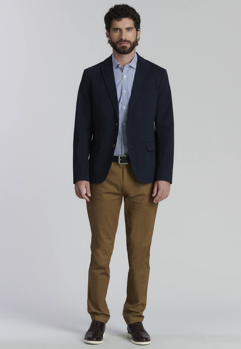 BLAZER ALGODÓN HOMBRE FEROUCH AZUL STANFORD F SMART CASUAL - 2