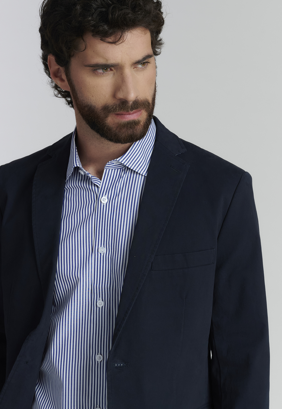 BLAZER ALGODÓN HOMBRE FEROUCH AZUL STANFORD F SMART CASUAL - 3
