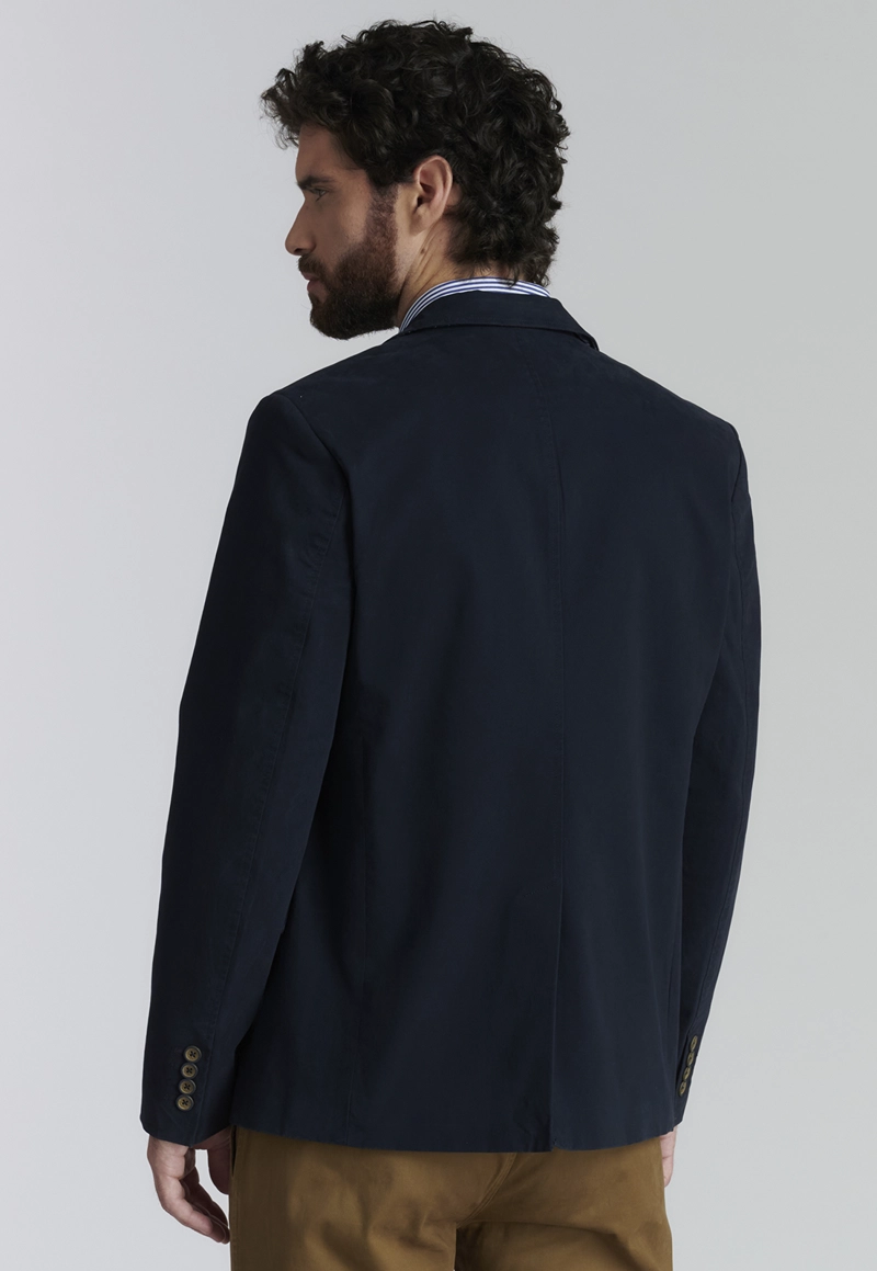 BLAZER ALGODÓN HOMBRE FEROUCH AZUL STANFORD F SMART CASUAL - 4