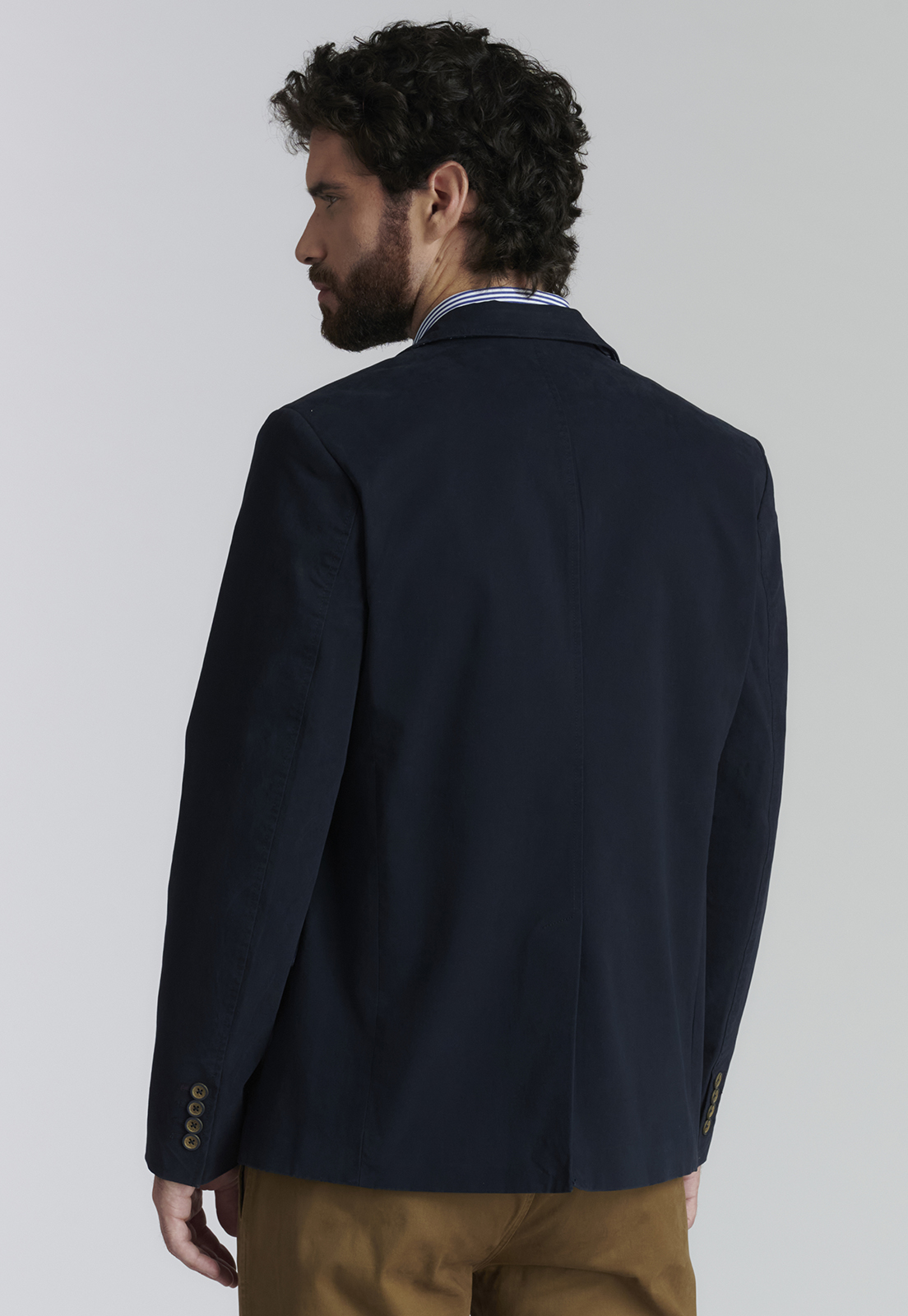 BLAZER ALGODÓN HOMBRE FEROUCH AZUL STANFORD F SMART CASUAL - 4