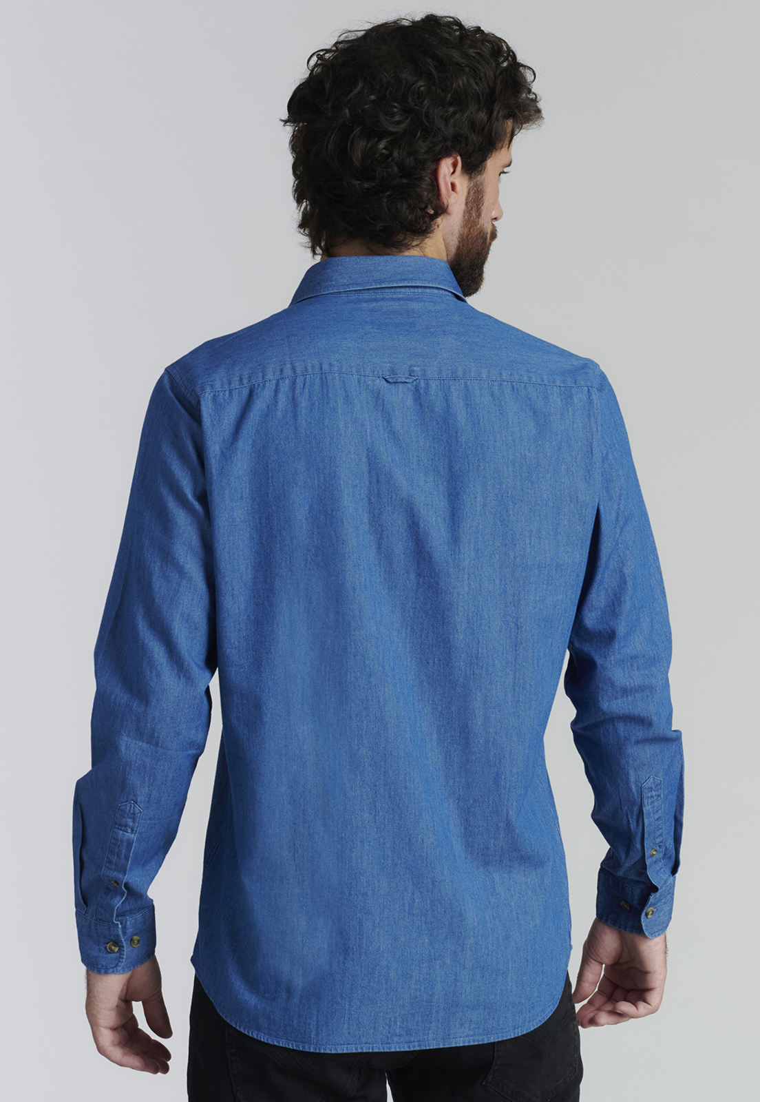 CAMISA ALGODÓN HOMBRE FEROUCH AZUL MANHATTAN FR - 4