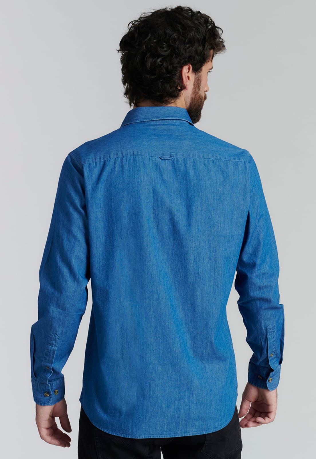 CAMISA ALGODÓN HOMBRE FEROUCH AZUL MANHATTAN FR - 4
