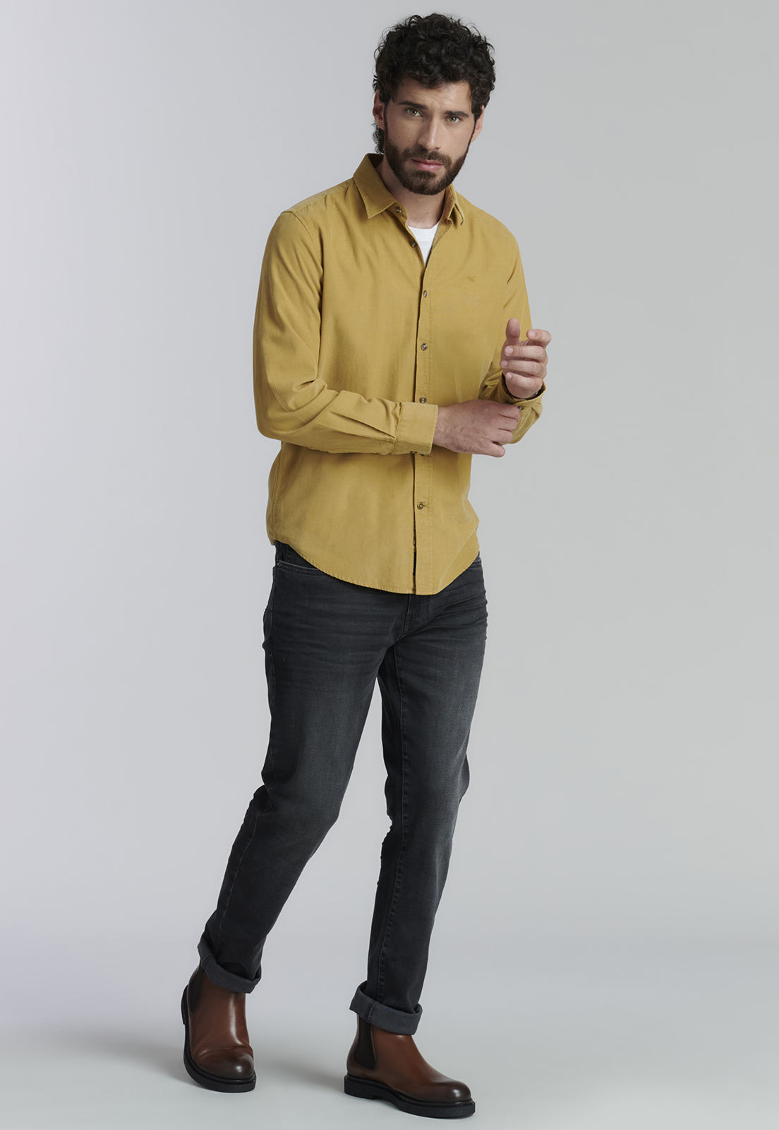 CAMISA ALGODÓN HOMBRE FEROUCH CAMEL HONOLULU FR - 3