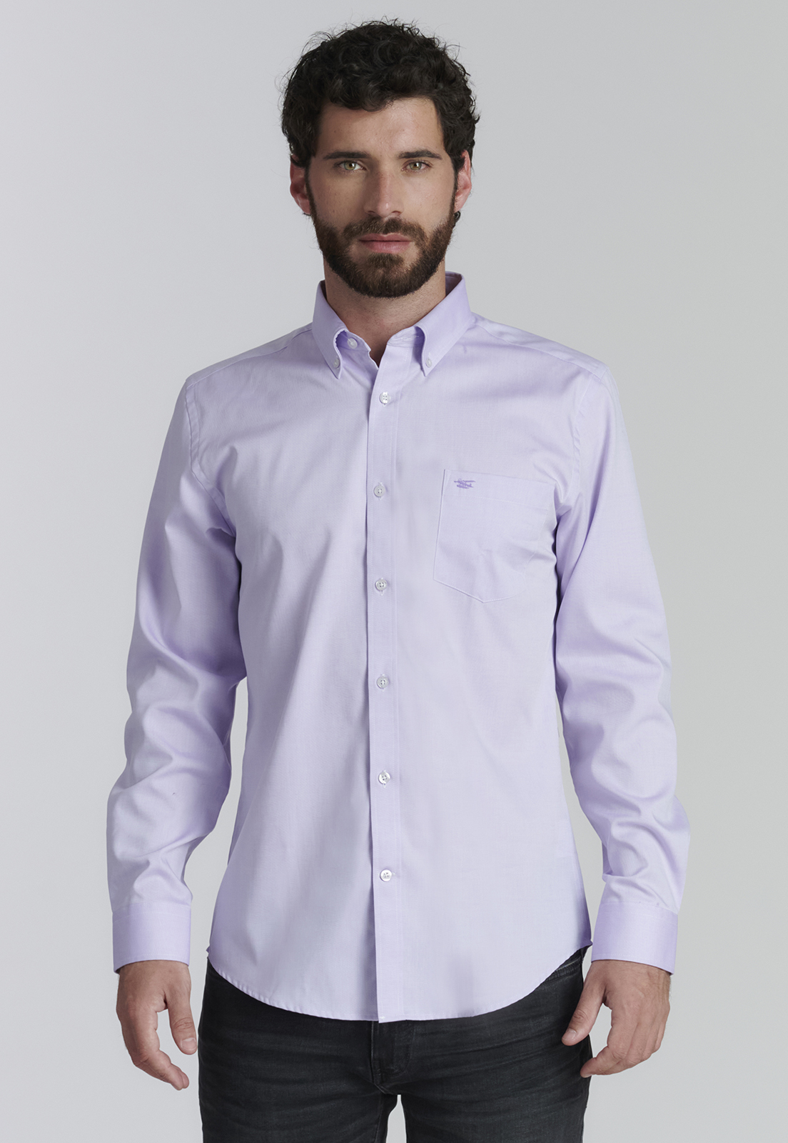 CAMISA ALGODÓN HOMBRE FEROUCH MORADO SMART CASUAL OXFORD SC PURPLE - 1