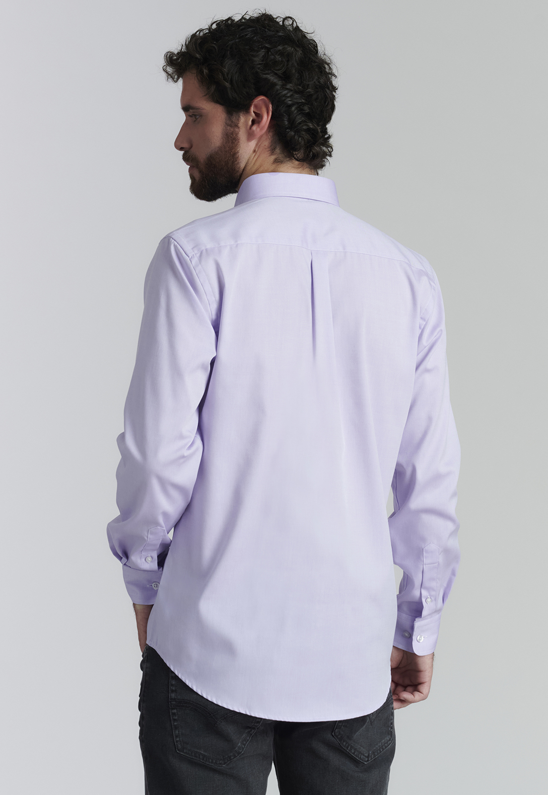 CAMISA ALGODÓN HOMBRE FEROUCH MORADO SMART CASUAL OXFORD SC PURPLE - 4