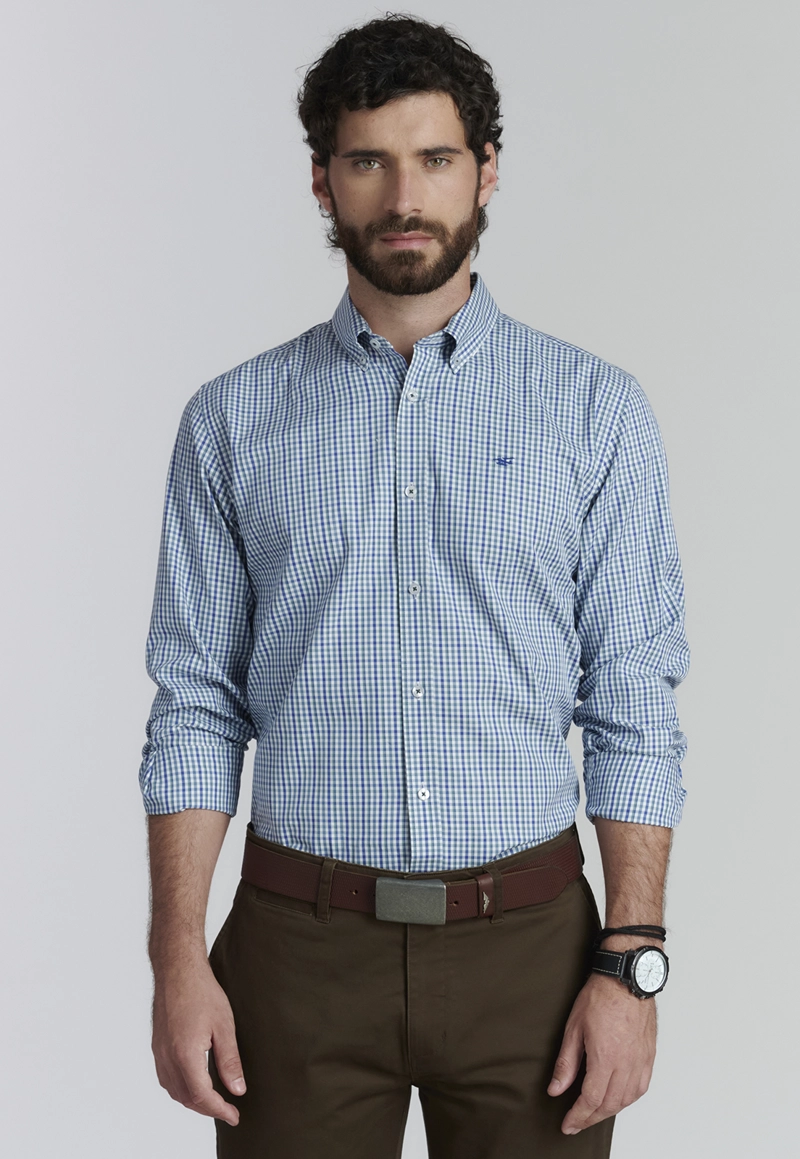 CAMISA ALGODÓN HOMBRE FEROUCH VERDE ORLANDO FR - 1