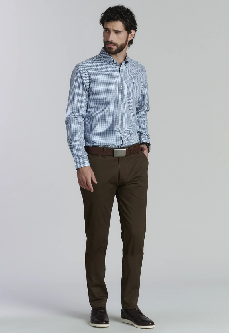 CAMISA ALGODÓN HOMBRE FEROUCH VERDE ORLANDO FR - 2