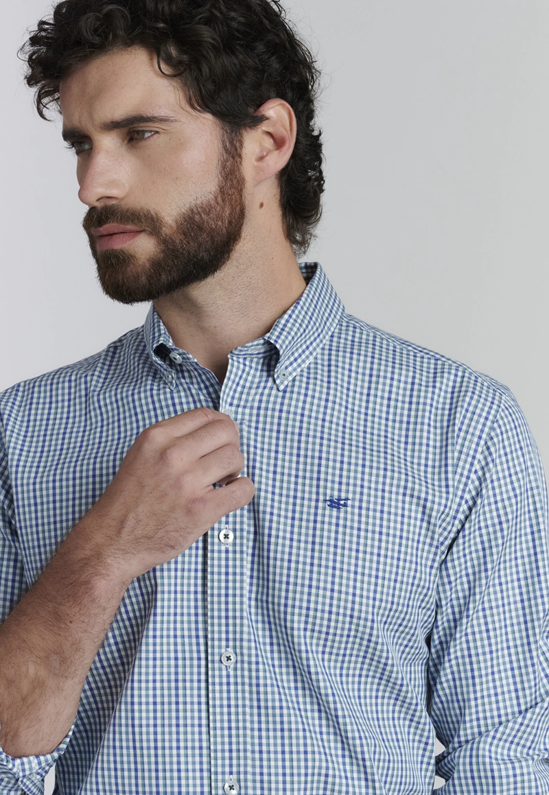 CAMISA ALGODÓN HOMBRE FEROUCH VERDE ORLANDO FR - 3