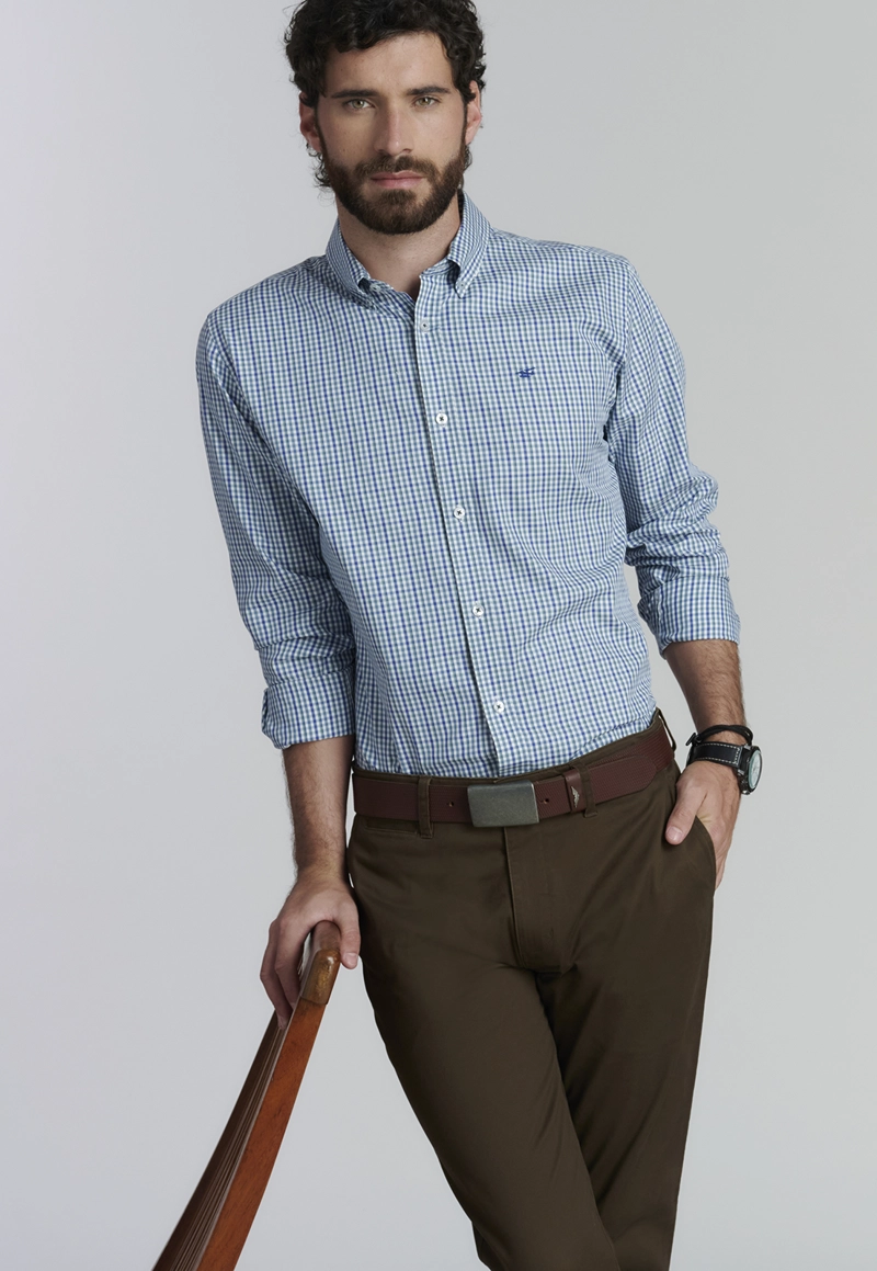 CAMISA ALGODÓN HOMBRE FEROUCH VERDE ORLANDO FR - 5