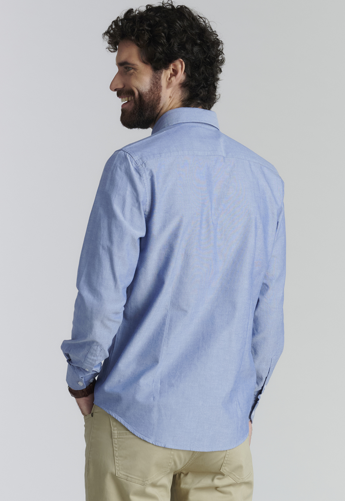 CAMISA ALGODÓN HOMBRE FEROUCH AZUL SPORT OXFORD FR - 4