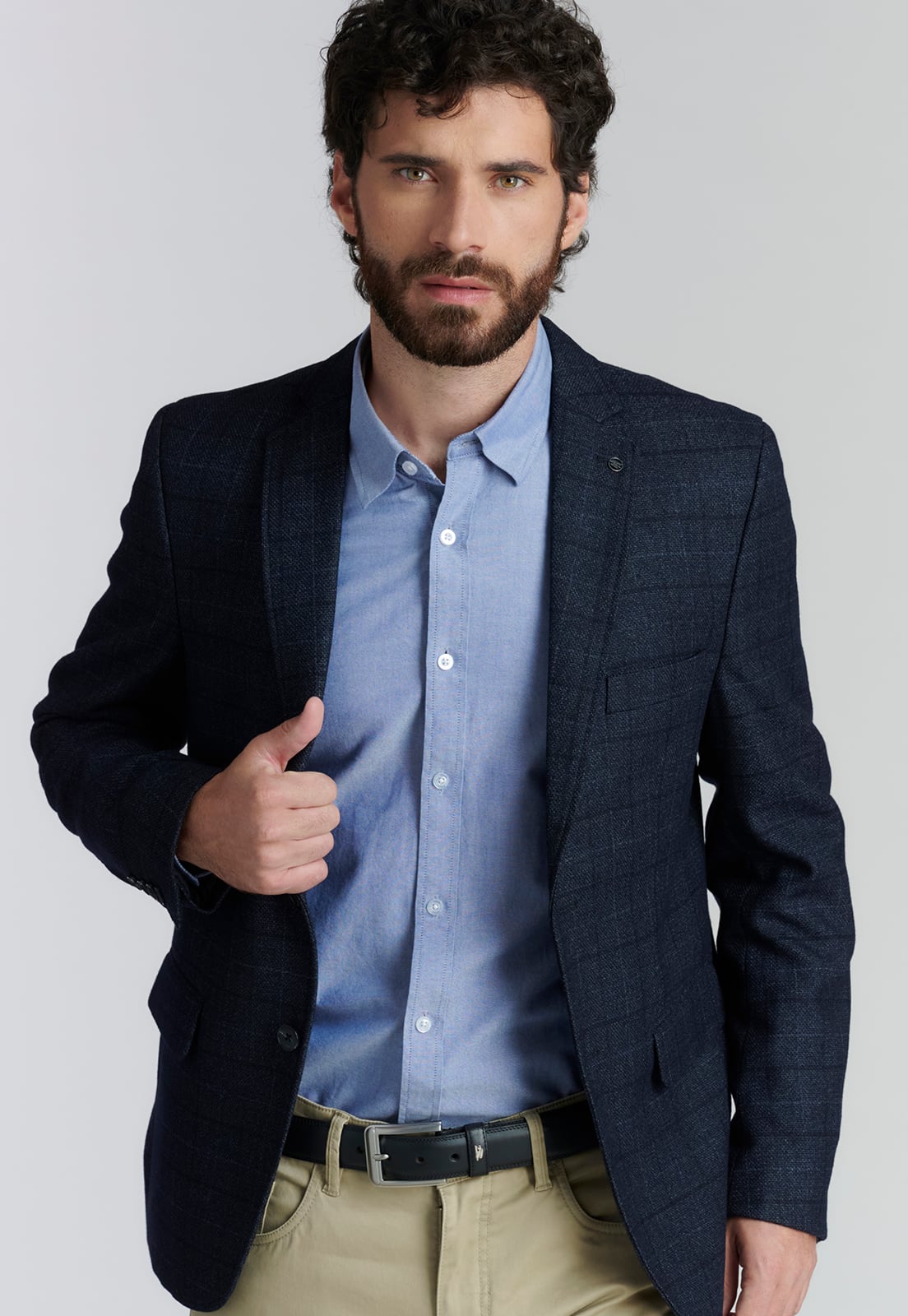 CAMISA ALGODÓN HOMBRE FEROUCH AZUL SPORT OXFORD FR - 5