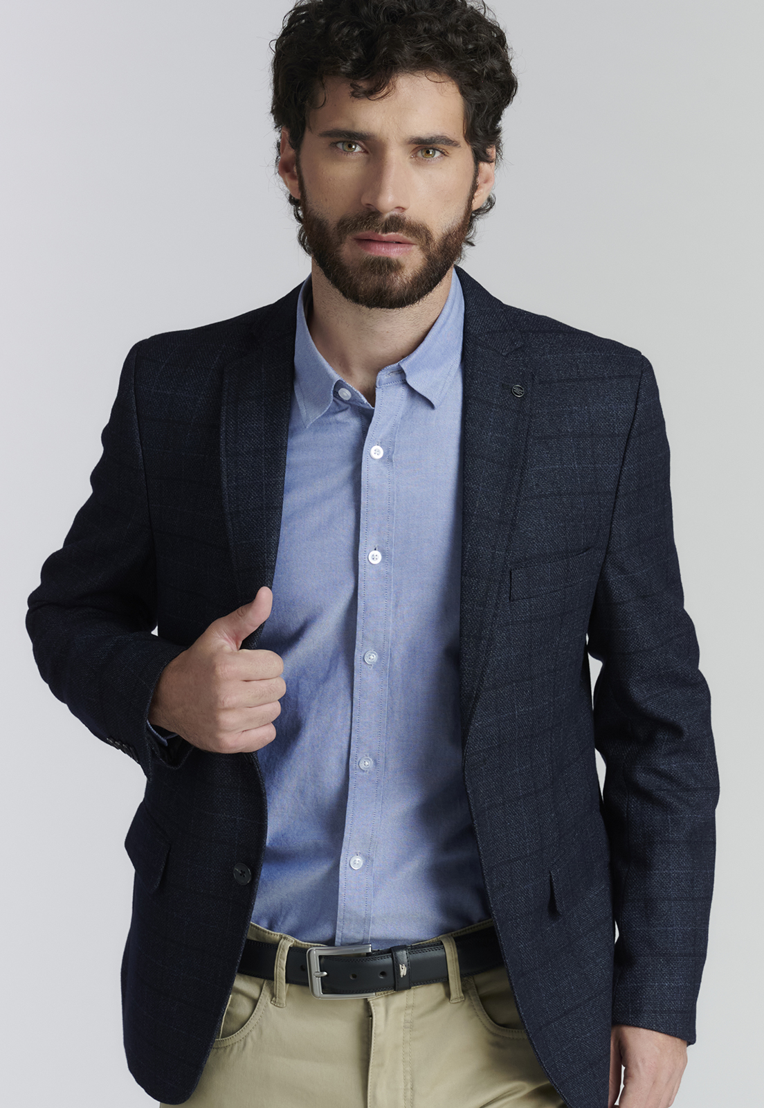 CAMISA ALGODÓN HOMBRE FEROUCH AZUL SPORT OXFORD FR - 5