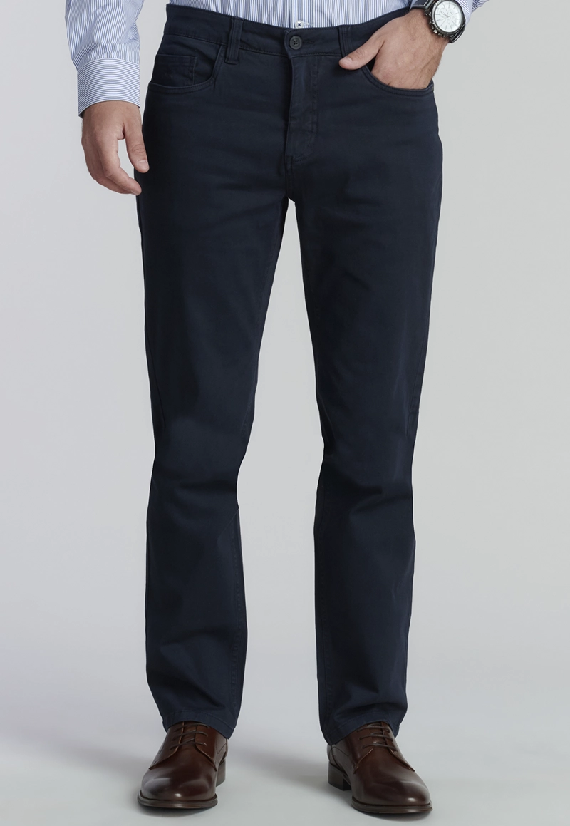 PANTALÓN ALGODÓN HOMBRE FEROUCH AZUL OKLAHOMA FR NAVY - 1