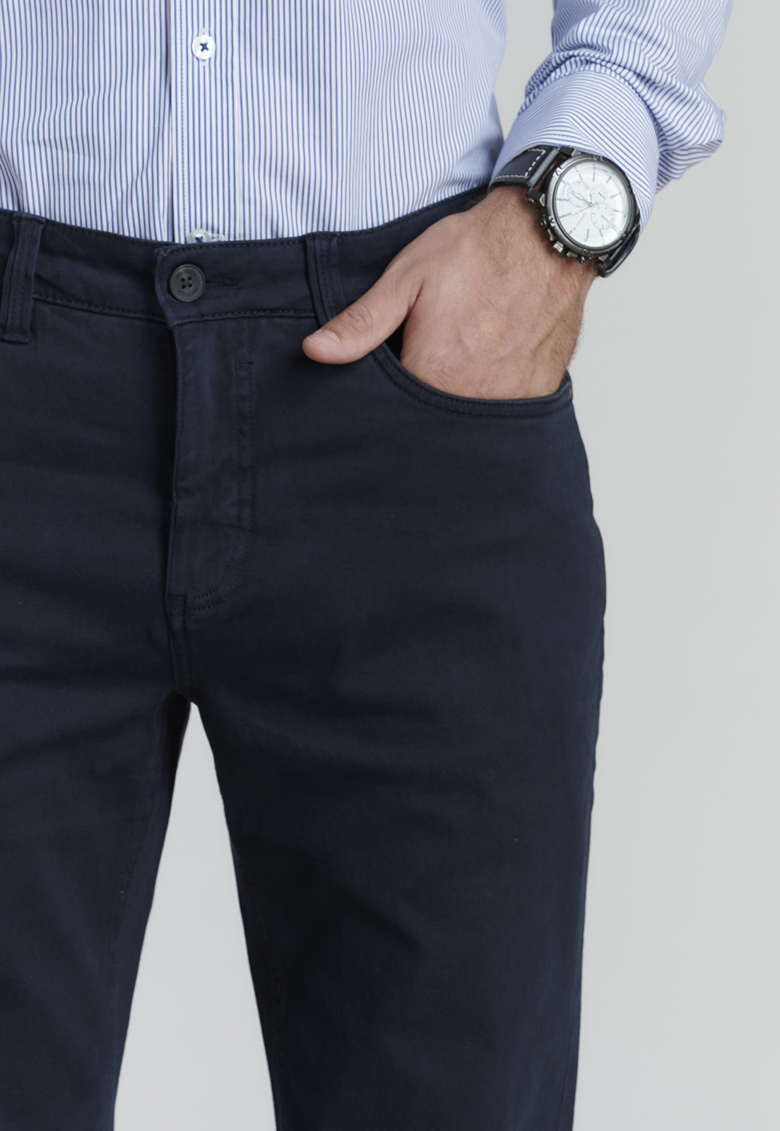 PANTALÓN ALGODÓN HOMBRE FEROUCH AZUL OKLAHOMA FR NAVY - 3