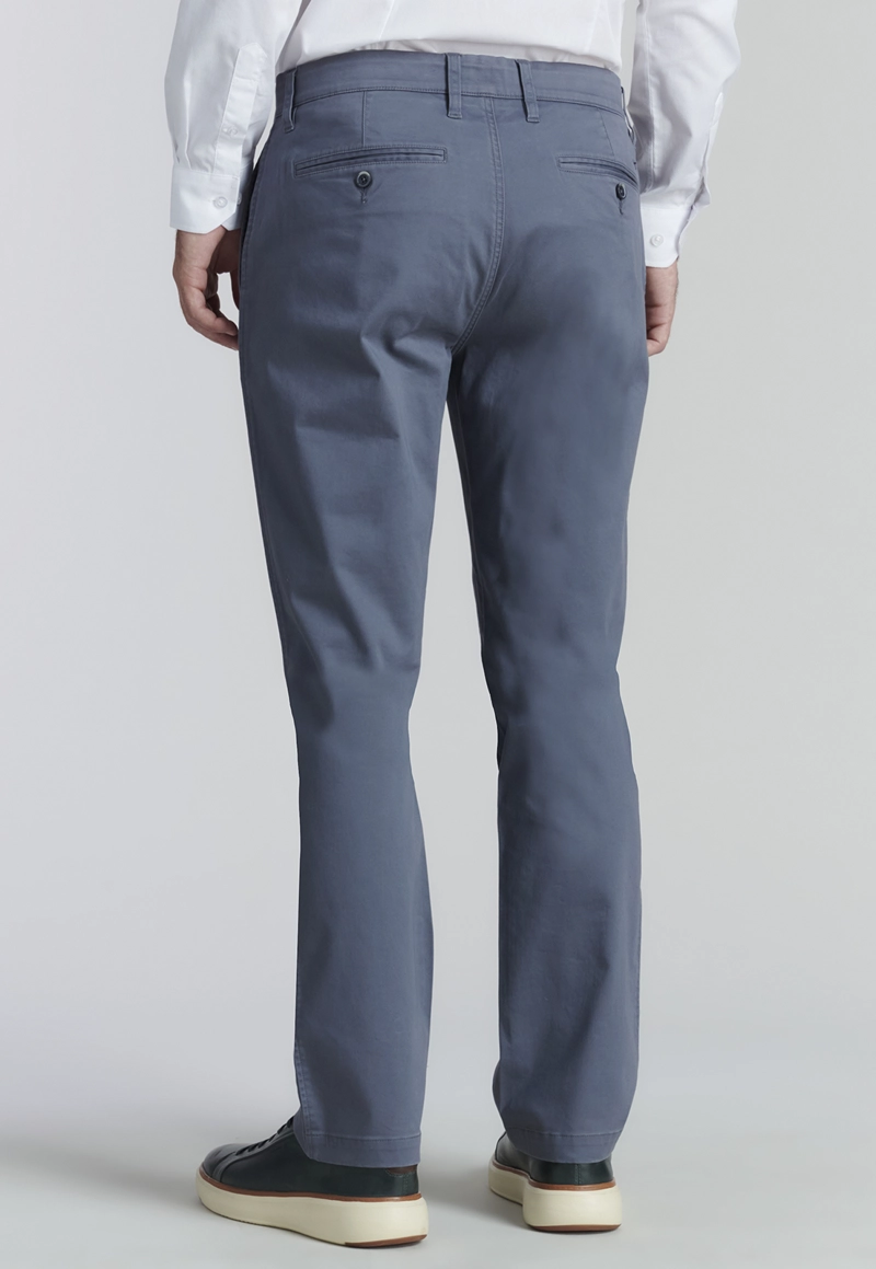 PANTALÓN ALGODÓN HOMBRE FEROUCH GRIS TWILL WITHOUT PLEATS L 33 BUSINESS METAL - 4