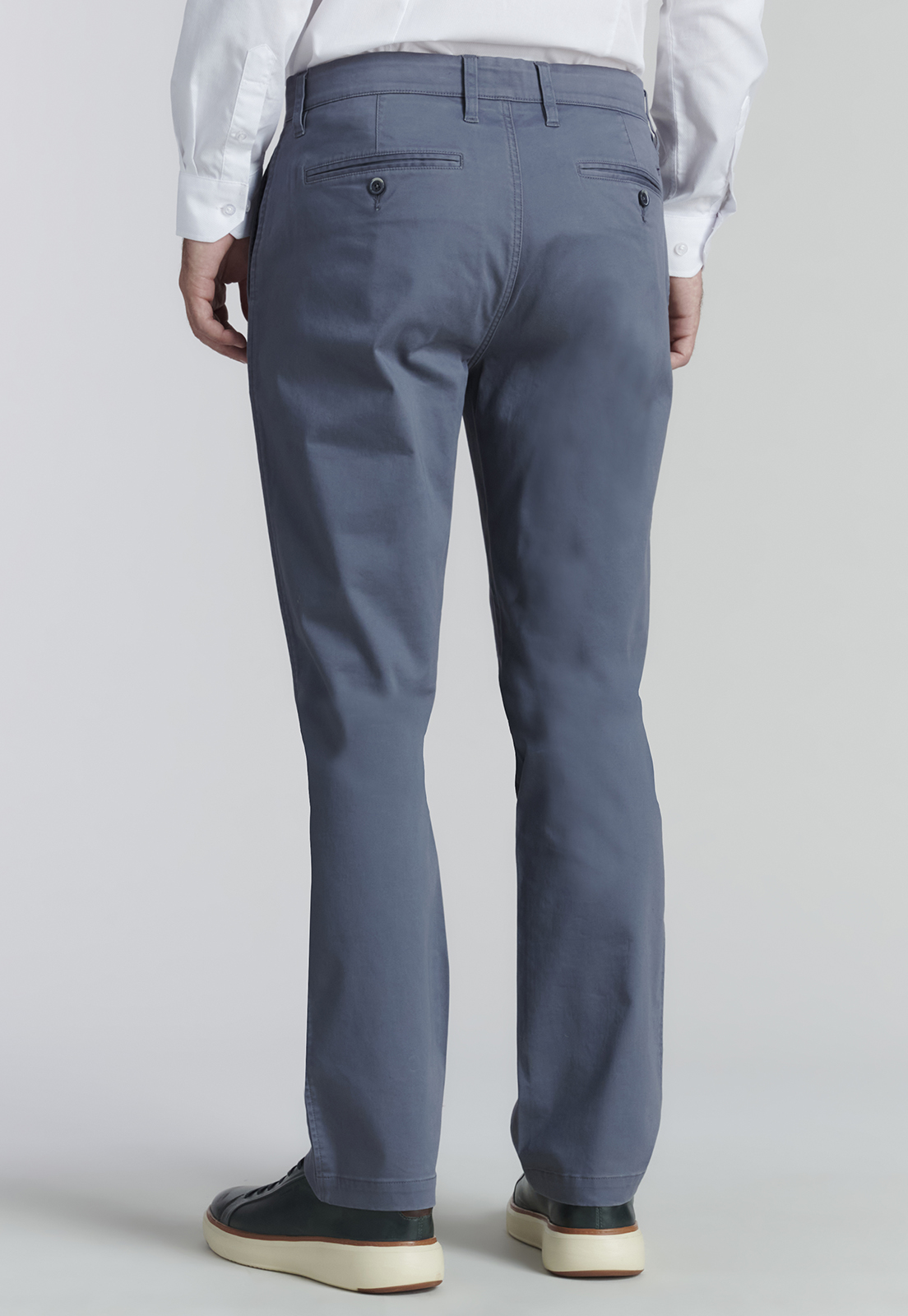 PANTALÓN ALGODÓN HOMBRE FEROUCH GRIS TWILL WITHOUT PLEATS L 33 BUSINESS METAL - 4