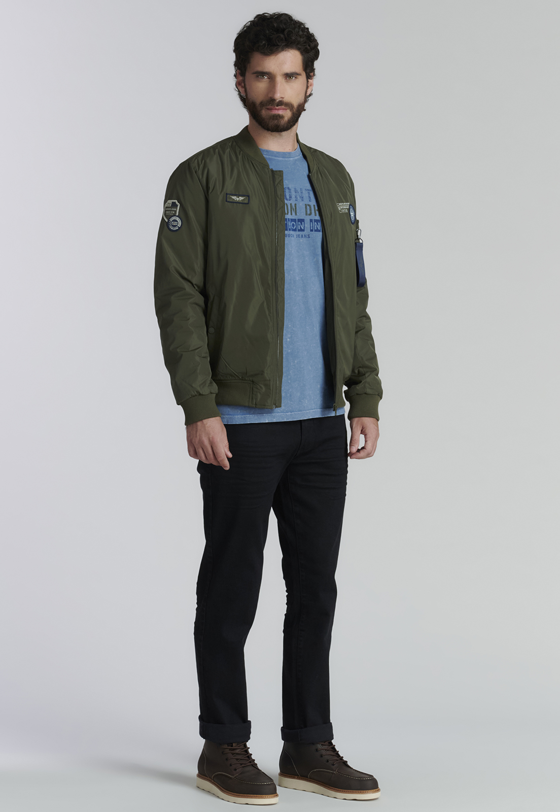 CHAQUETA HOMBRE FEROUCH VERDE PILOT FJS MILITAR - 2