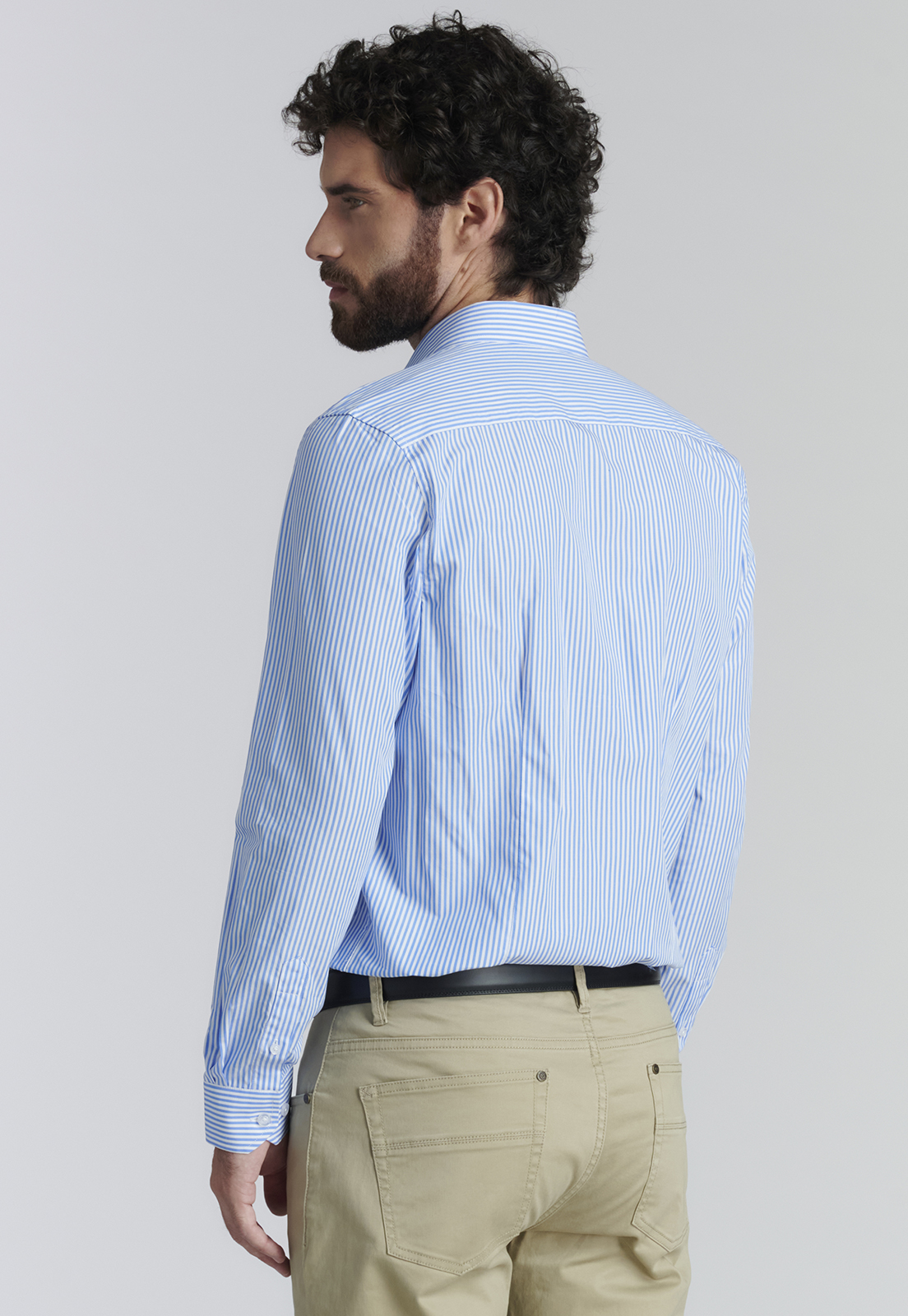 CAMISA ALGODÓN HOMBRE FEROUCH CELESTE ALBANY SMART CASUAL SKY - 4