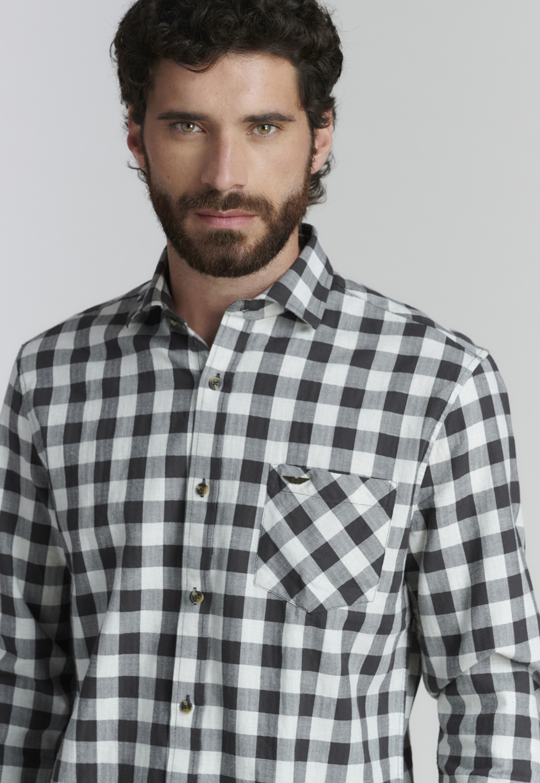 CAMISA ALGODÓN HOMBRE FEROUCH GRIS DENVER FJS METAL - 3