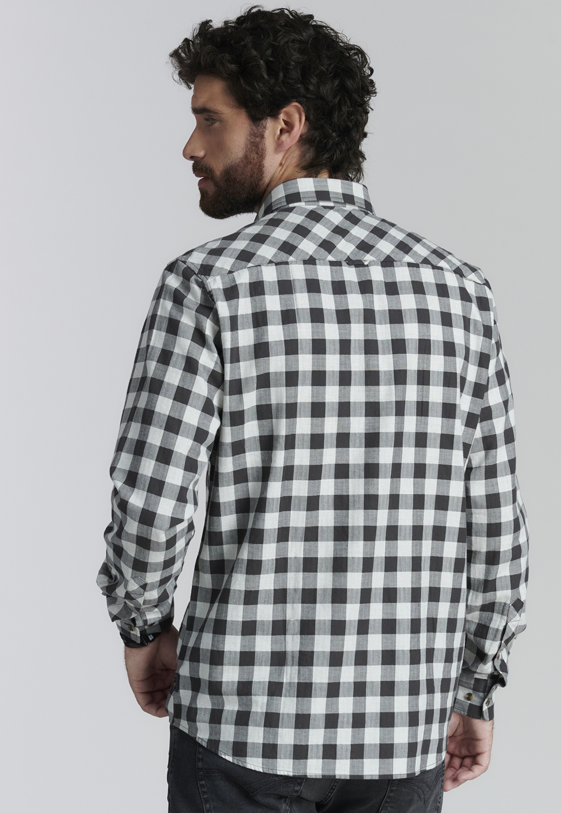 CAMISA ALGODÓN HOMBRE FEROUCH GRIS DENVER FJS METAL - 4