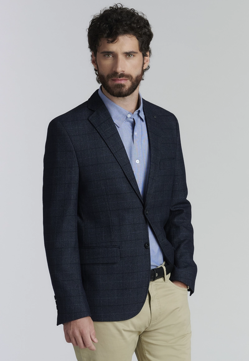 BLAZER HOMBRE FEROUCH NEGRO TACOMA SMART CASUAL - 1