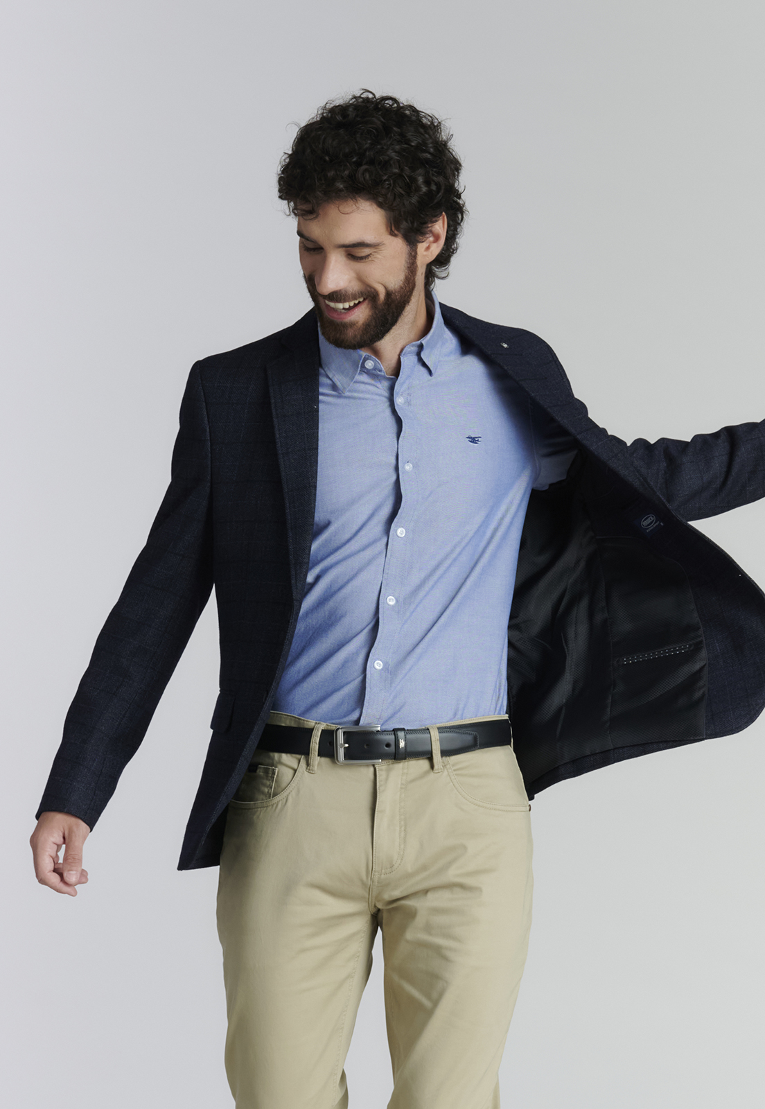 BLAZER HOMBRE FEROUCH NEGRO TACOMA SMART CASUAL - 5