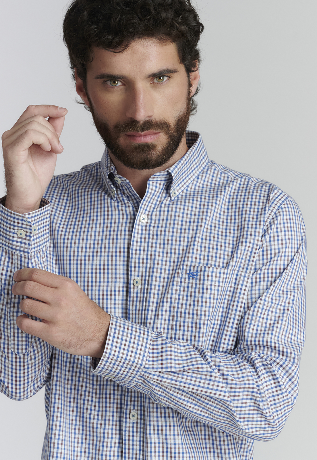 CAMISA ALGODÓN HOMBRE FEROUCH CAFE BROOKLYN SMART CASUAL COFFE - 3