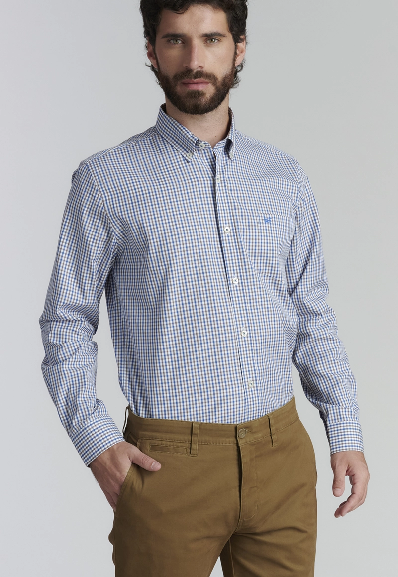 CAMISA ALGODÓN HOMBRE FEROUCH CAFE BROOKLYN SMART CASUAL COFFE - 5