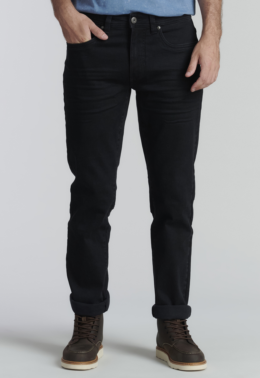 JEANS ALGODÓN HOMBRE FEROUCH NEGRO BÁSICO BRISTOL FJS - 1