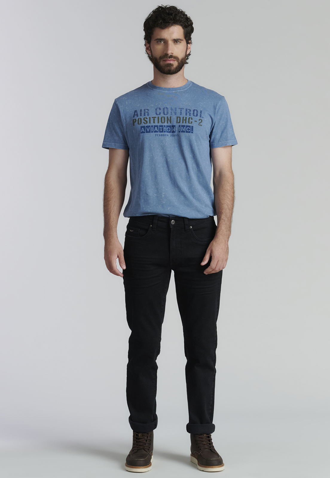 JEANS ALGODÓN HOMBRE FEROUCH NEGRO BÁSICO BRISTOL FJS - 2