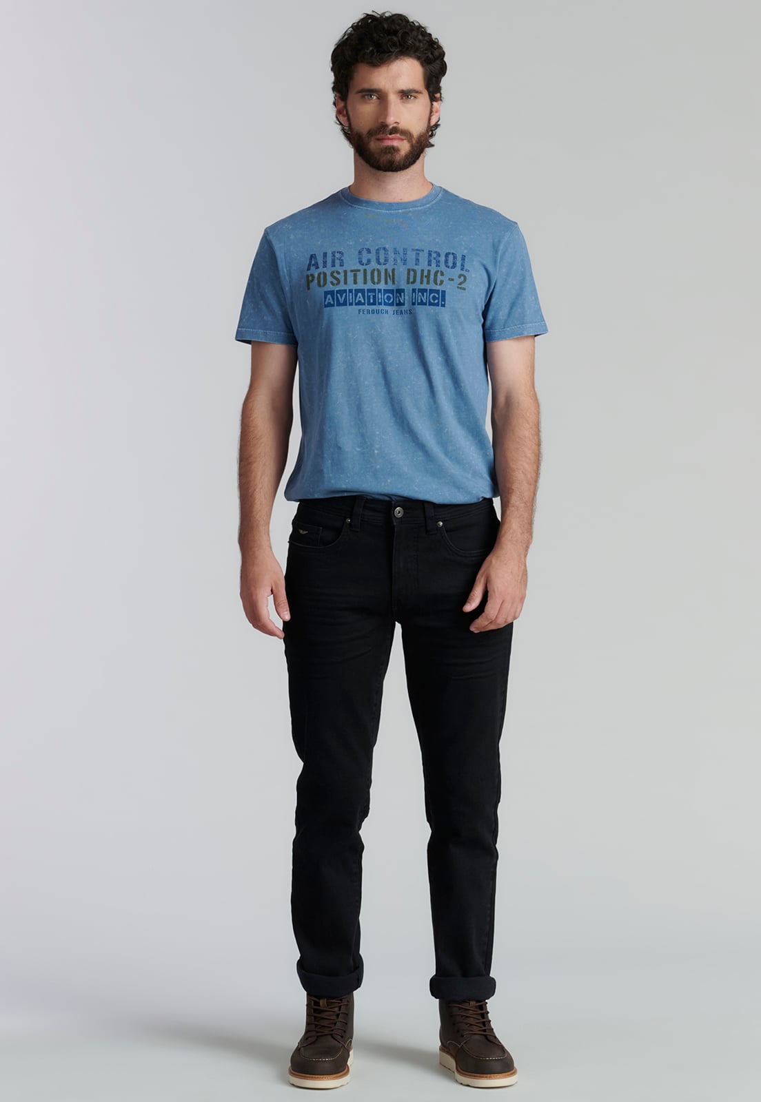 JEANS ALGODÓN HOMBRE FEROUCH NEGRO BÁSICO BRISTOL FJS - 2